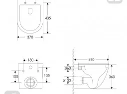 i11546 black IMPRESE Vasul de toalet&#259;