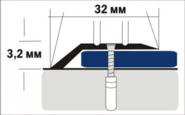 Profil pentru podea C1 NE 135  Argint   thumb-image