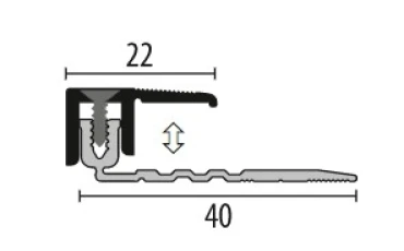 Profil pentru podea PF 287 H F5 Gold 270mm thumb-image