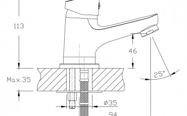 Baie RBZ020-1 RJ Robinet pentru lavuar thumb-image