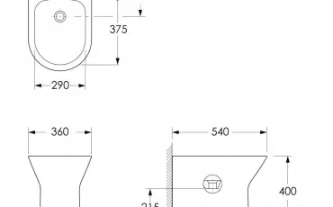 Туалет i11334 IMPRESE Биде Vyskov thumb-image