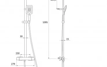 Shower T-15430 IMPRESE Shower systems with termostat thumb-image