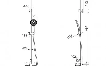 Dus T-15263SR IMPRESE Sisteme de du&#x219; cu robinet thumb-image