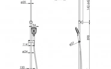 Dus T-10304SQ IMPRESE Sisteme de du&#x219; cu robinet thumb-image