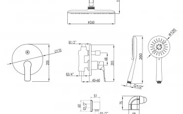 Dus VR-50105 IMPRESE Sisteme de du&#x219; cu robinet thumb-image