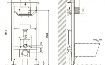 Туалет i5220 IMPRESE Инсталяция для унитаза thumb-image