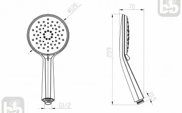 Shower W120SL3BN IMPRESE Shower heads thumb-image