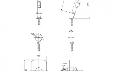 Toilet VR15030Z-BT IMPRESE Hygienic set thumb-image