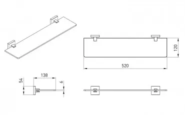 Bathroom 2536,270101 VOLLE Bathroom shelf thumb-image