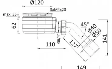 Bathroom SSB090062050 IMPRESE Siphon thumb-image