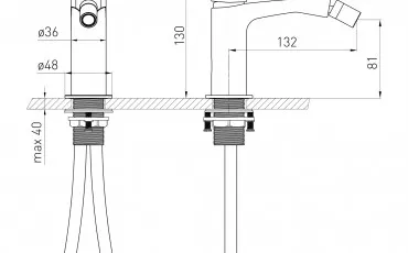 Toaleta 1512,021001 VOLLE Robinet pentru bideu thumb-image