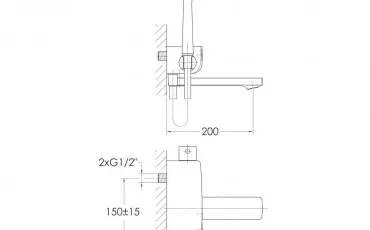 Ванна ZMK101901040 IMPRESE Смеситель для ванной thumb-image