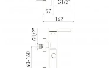 Ванна 1537,030104 VOLLE Смеситель для ванной thumb-image