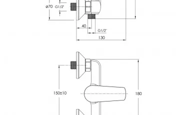 Dus f03308201SR VOLLE Robinet pentru dus thumb-image