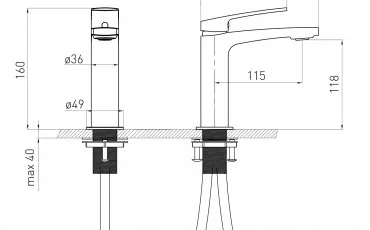 Baie 1512,011102 VOLLE Robinet pentru lavuar thumb-image