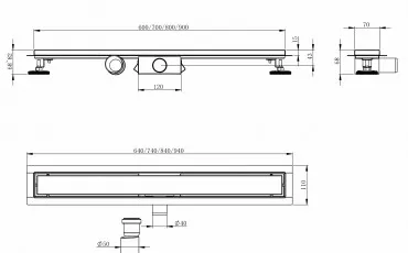 Душ d44700SB07 IMPRESE Трап душевой thumb-image