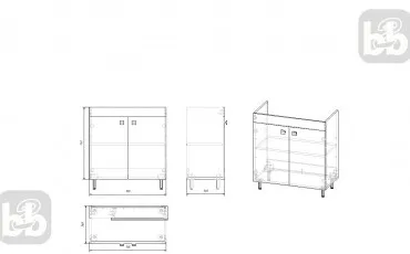 Bathroom RJFU005-15WH RJ Washbasin with cabinet thumb-image