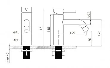 Bathroom 1547.010106 VOLLE Fauset for wash basin thumb-image