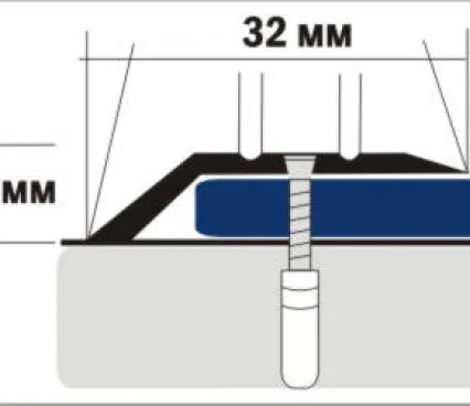 Profil pentru podea C1 NE 135  Argint   image