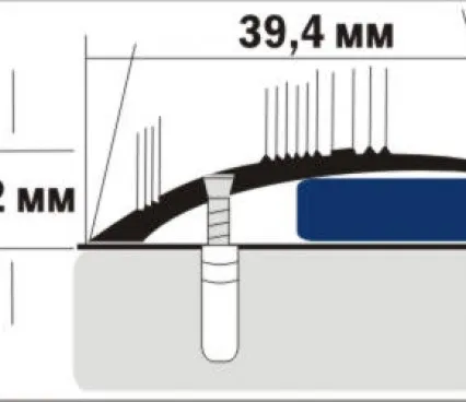 Profil pentru podea C4 NE 90  Argint   image