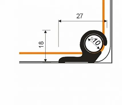 Profil pentru podea E-E1000-03-140  Aur image