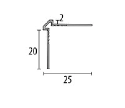 Profil pentru podea PF 155 U steel, polished 270 image