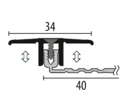 Profil pentru podea PF 288 H F4 Silver 270 image