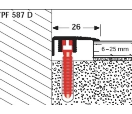 Profil pentru podea PF 587 D silver 270 image