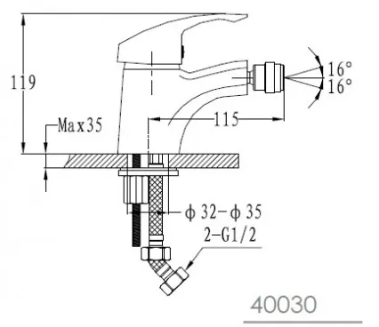 Toaleta 40030 IMPRESE Robinet pentru bideu image