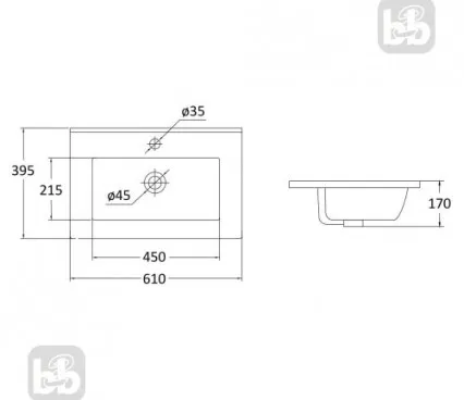 Bathroom JFU005-11WH RJ Washbasin with cabinet image