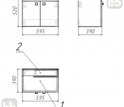 Bathroom JFU005-11WH RJ Washbasin with cabinet image