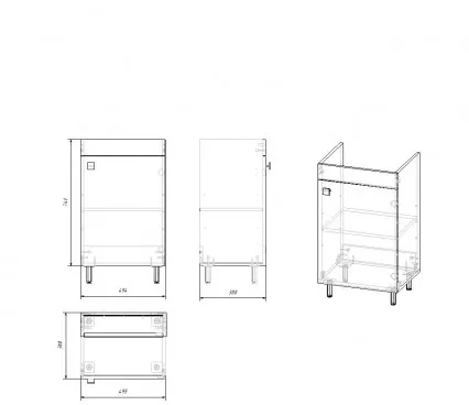 Bathroom JFU 005-13WH RJ Washbasin with cabinet image