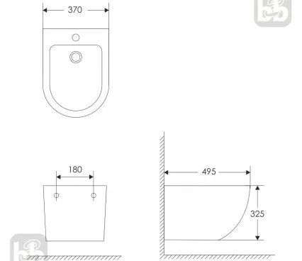 Туалет i11547 IMPRESE Биде Lesna image