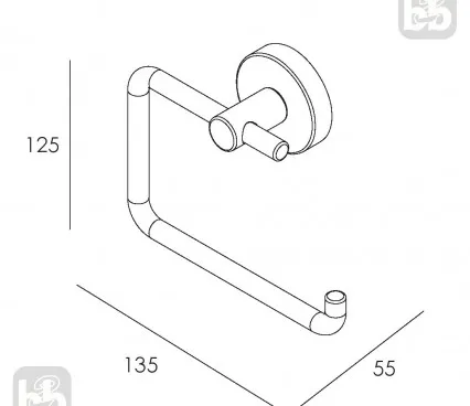 Toilet 142275 IMPRESE Toilet paper holder image