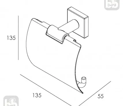 Туалет 142255B IMPRESE Держатель туалетной бумаги image