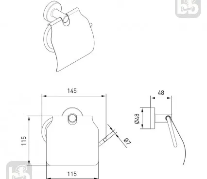 Toaleta 2535,240104 VOLLE Suport pentru hirtie igienica image