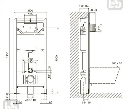 Toaleta i9120 IMPRESE Instalatii Vasul de toaletă image