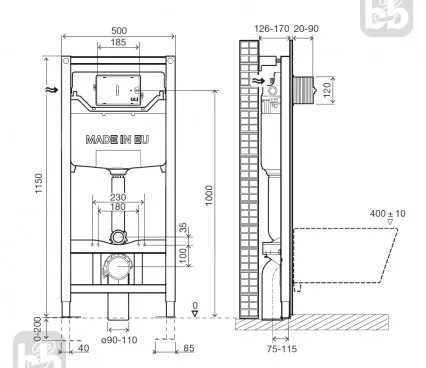 Toaleta i5220OLIpure IMPRESE Instalatii Vasul de toaletă image