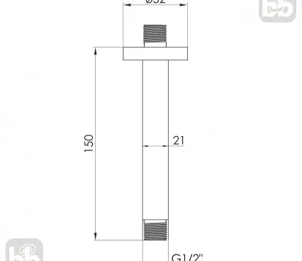 Dus SH01-150 IMPRESE Suport Capete de duș image