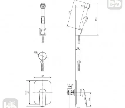 Toilet VR15030Z-BT IMPRESE Hygienic set image