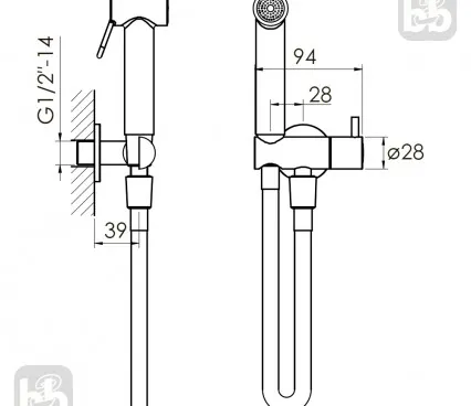 Toilet B704122 IMPRESE Hygienic set image