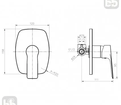 Toaleta VR30350Z-BT IMPRESE Set igienic image