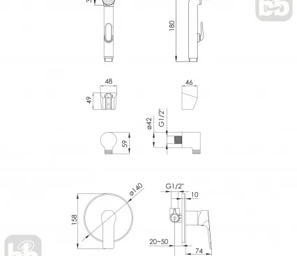 Toaleta VR30105Z-BT IMPRESE Set igienic image