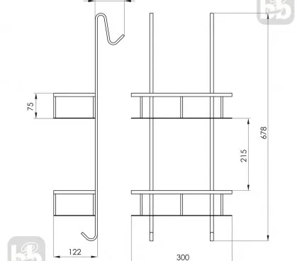 Bathroom sh-537 IMPRESE Bathroom shelf image