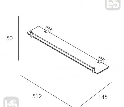 Ванна 161255B IMPRESE Полка для ванной image