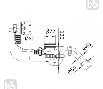 Baie SBA500000050 IMPRESE Sifon image