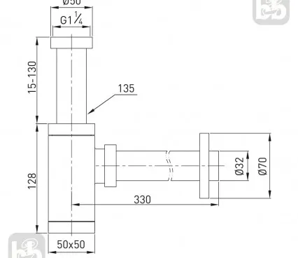 Bathroom 9000,094101 VOLLE Siphon image