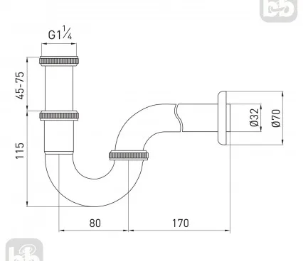 Bathroom 9000,094301 VOLLE Siphon image