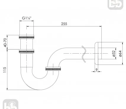 Bathroom SBP000000132 IMPRESE Siphon image