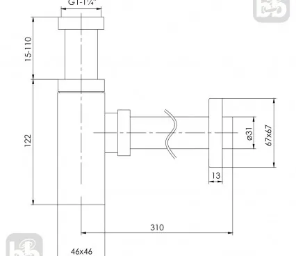 Ванна SBS000000132 IMPRESE Сифон image